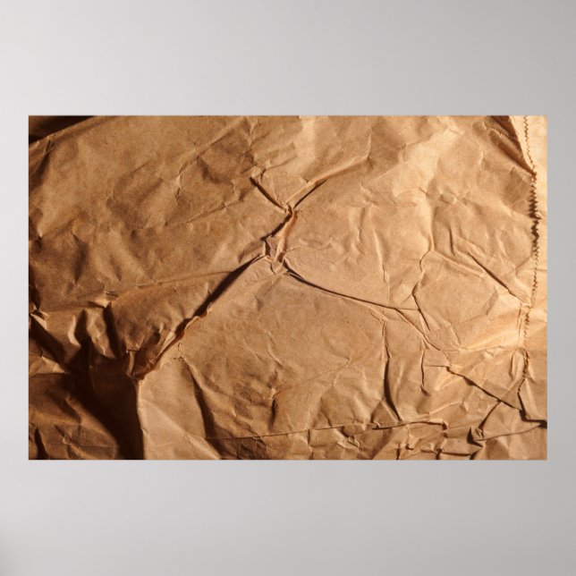 Affiche Papier d'emballage Recyclé. Texture. (Devant)