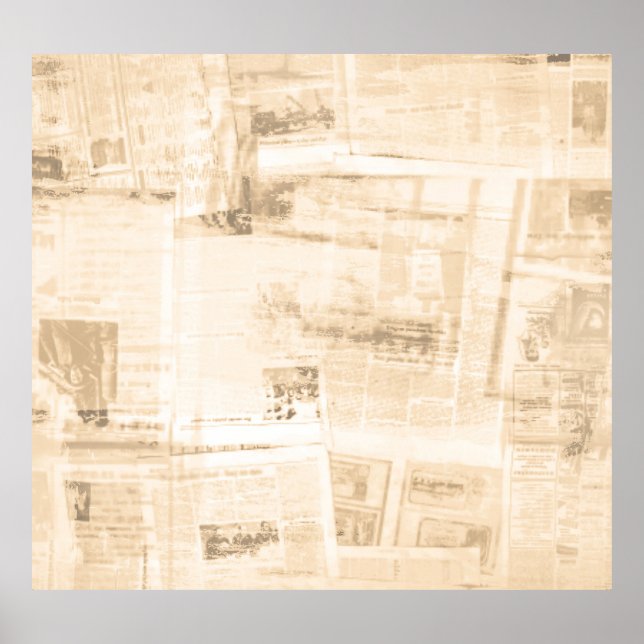 Affiche Papier écaillé : vieil arrière - plan de journal. (Devant)