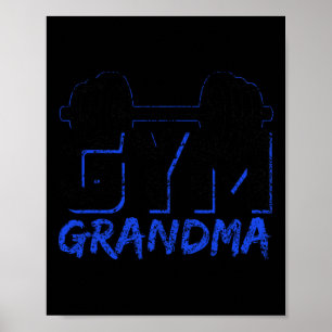 Affiche Papier Grand-mère Musculation Entraînement Fitness