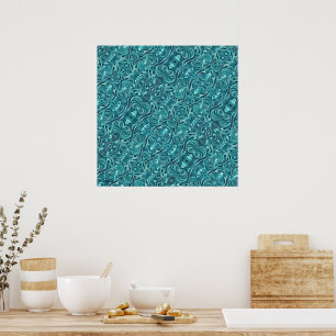 Affiche Papier peint à motif d'art numérique fantaisiste A