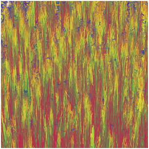 Affiche Papier peint à motif de fresques florales abstrait