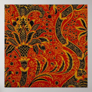 Affiche Papier peint antique William Morris India