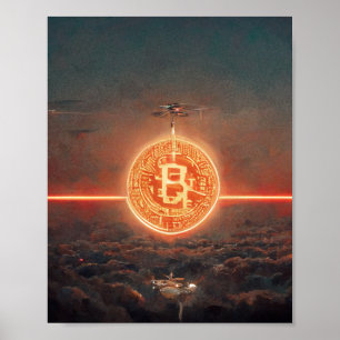 Affiche Papier peint Bitcoin