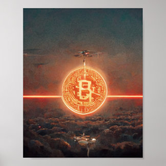 Affiche Papier peint Bitcoin