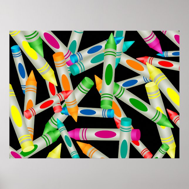 Affiche Papier peint Crayon (Devant)