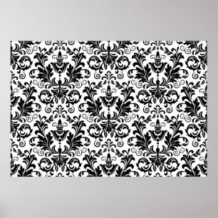 Affiche Papier peint dans le style baroque. Rangeur transp