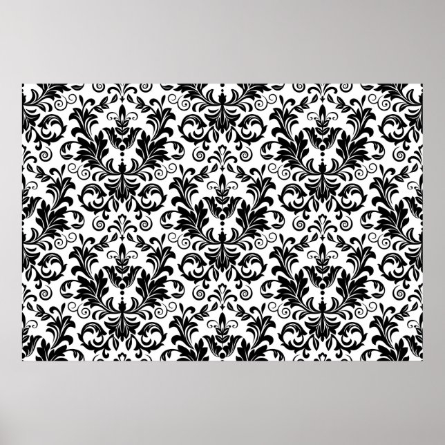 Affiche Papier peint dans le style baroque. Rangeur transp (Devant)