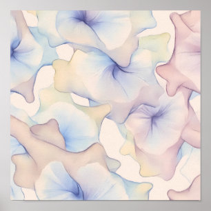 Affiche Papier Peint Dentelle Pastel Aquarelle Sans Coutur