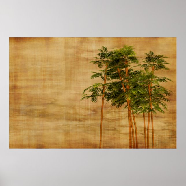 Affiche Papier peint en bambou (Devant)