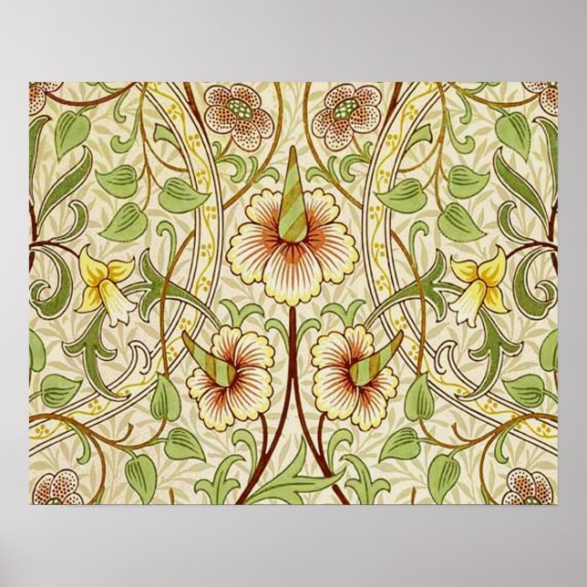 Affiche Papier peint fleur classique jonquille de William  (Devant)