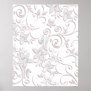 Affiche papier peint fleurs 1