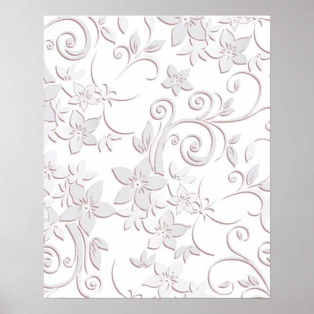Affiche papier peint fleurs 1 (Devant)