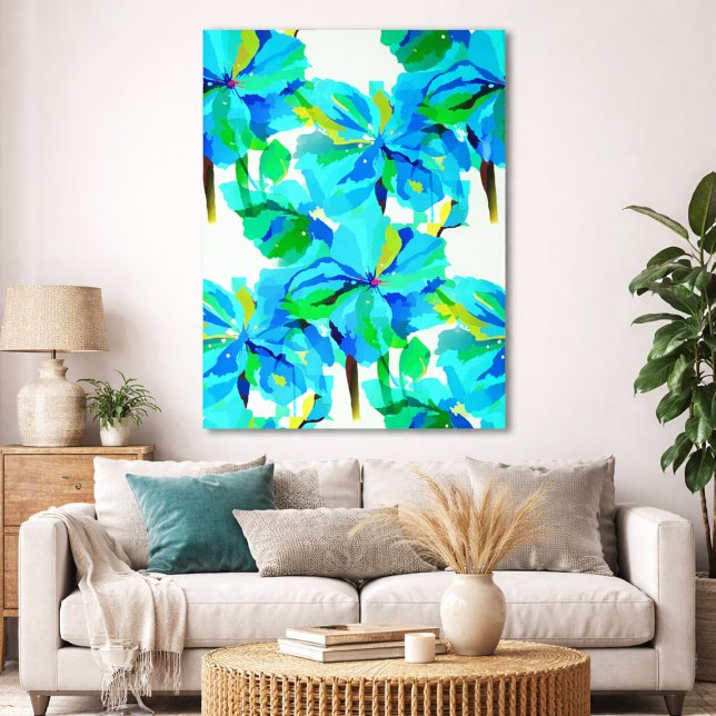 Affiche Papier peint floral artistique botanique de Pavot  (Créateur téléchargé)