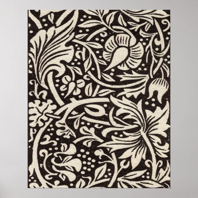 Affiche Papier peint floral Narcisse William Morris (Devant)