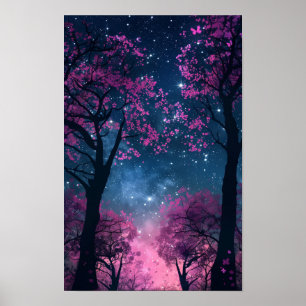 Affiche Papier peint foncé Silhouette