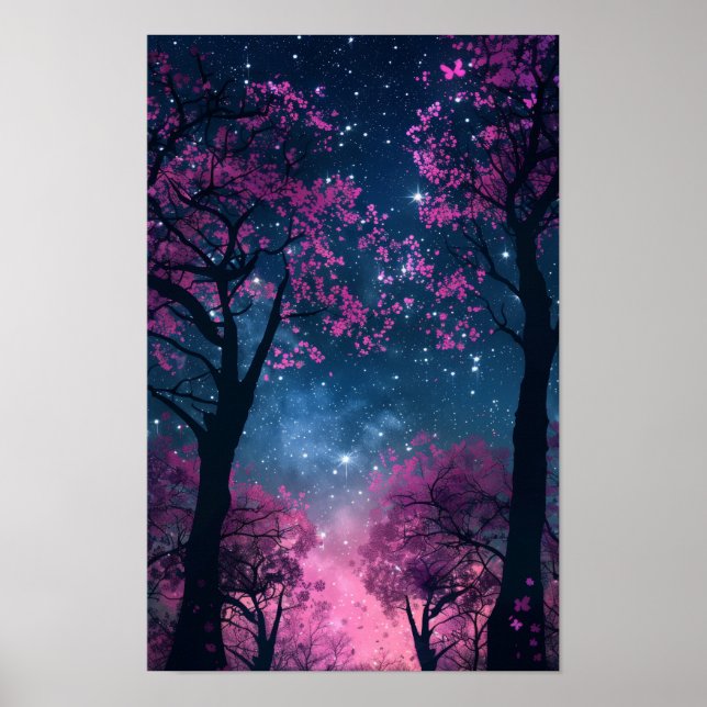 Affiche Papier peint foncé Silhouette (Devant)