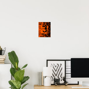 Affiche Papier peint géométrique abstrait de slime cyber H