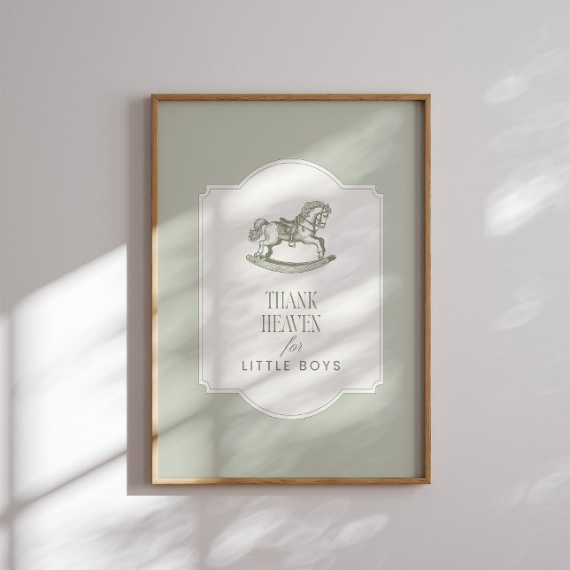Affiche Papier peint Merci au Ciel pour les Petits Garçons (Créateur téléchargé)