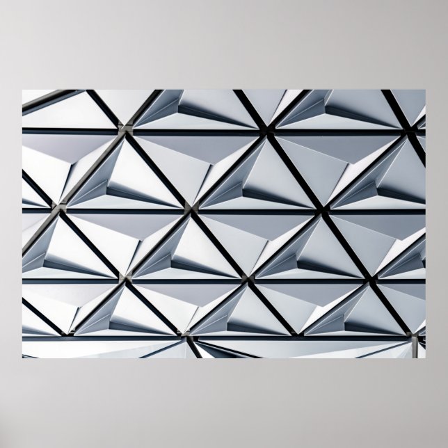 Affiche Papier peint numérique gris et noir (Devant)