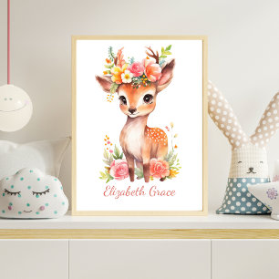 Affiche Papier peint personnalisé pour la nurserie de bébé
