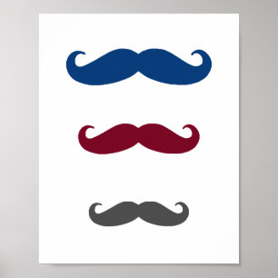Affiche Papier peint pour la nurserie Darling Dapper Moust