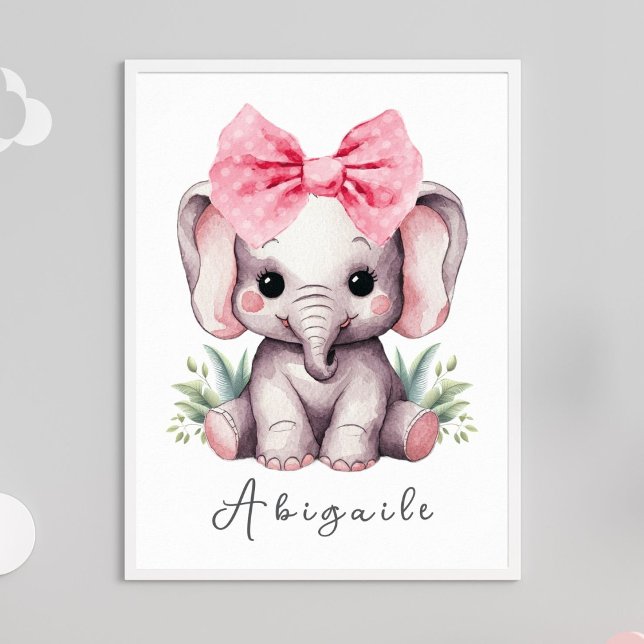 Affiche Papier peint pour la nurserie d'éléphant de bébé - (Créateur téléchargé)