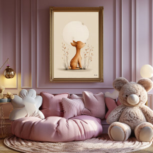 Affiche Papier peint pour nurserie de cerfs scandinaves po