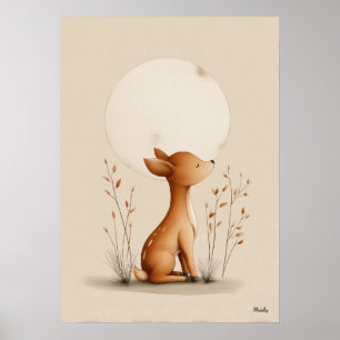 Affiche Papier peint pour nurserie de cerfs scandinaves po