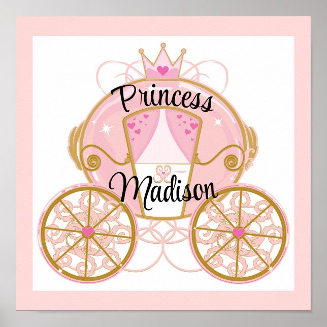 Affiche Papier peint rose et or Princesse Royale  (Devant)