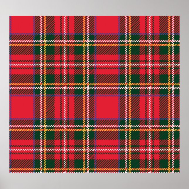 Affiche Papier peint Tartan traditionnel (Devant)