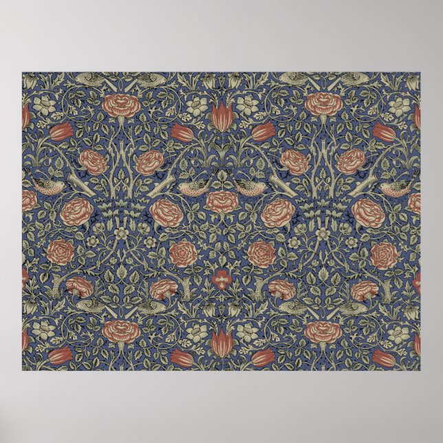 Affiche Papier peint Tudor Rose de William Morris (Devant)