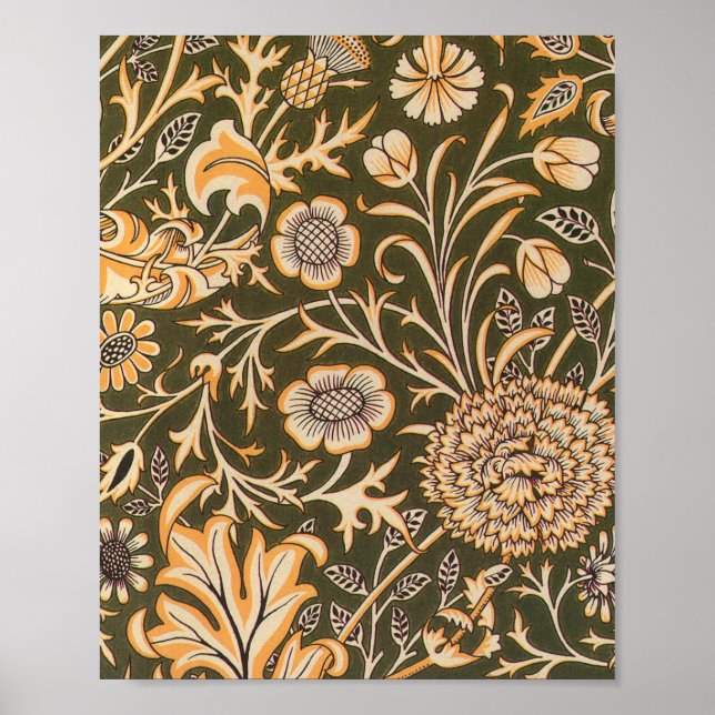 Affiche papier peint william morris design cherwell (Devant)