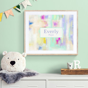 Affiche Papier personnalisé avec le prénom du bébé pour la