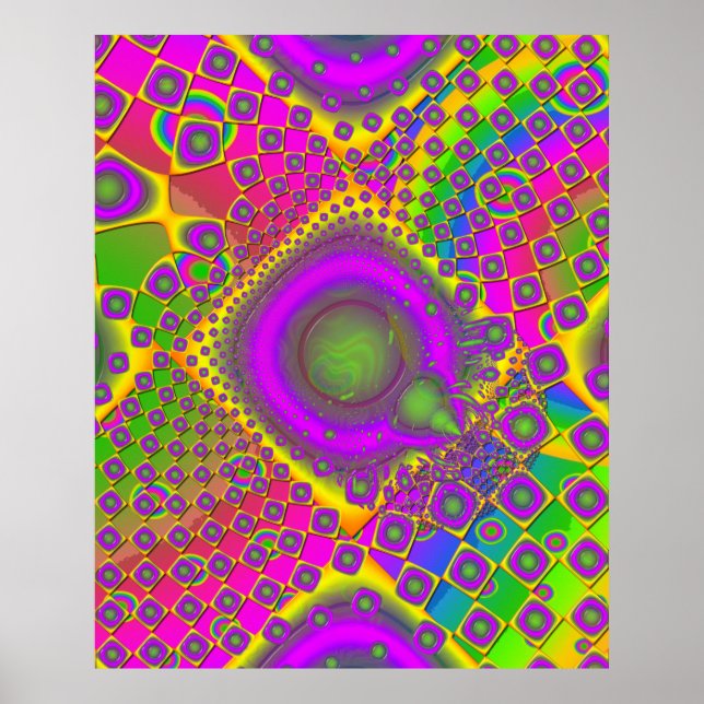 Affiche Papier Pop Neon Psychedelic (Devant)