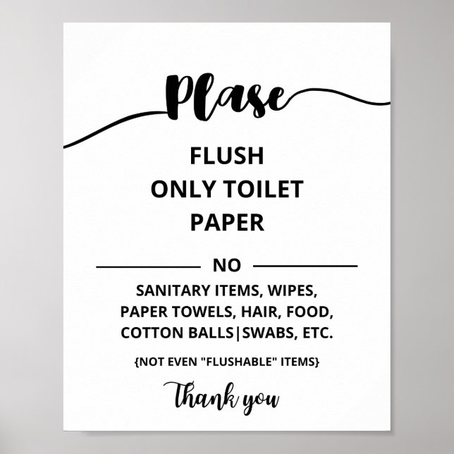 Affiche Papier toilette Flush Only (Devant)