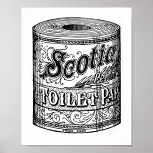 Affiche Papier toilette vintage