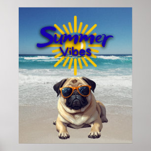 Affiche papier valeur, impression de chien mignon