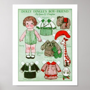 Affiche Papier Vintage Petite Amie de Dolly Dingle