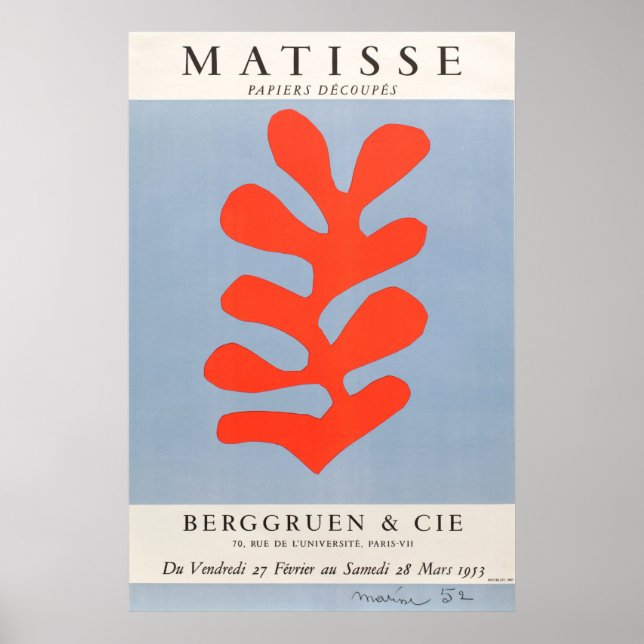 Affiche Papiers de Matisse (Devant)