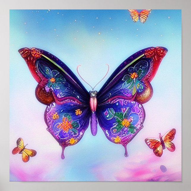 Affiche Papillon   (Devant)