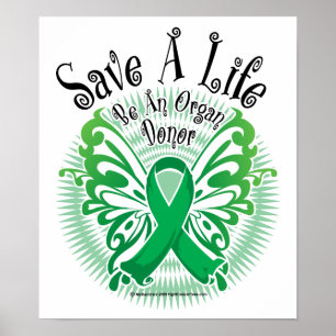 Affiche Papillon 3 de donateur d'organe
