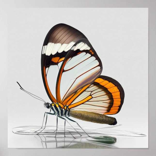 Affiche Papillon à ailes en verre Art Imprimer l'affiche (Devant)