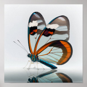Affiche Papillon à ailes en verre Art Imprimer l'affiche