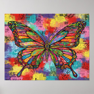 Affiche Papillon Abstrait