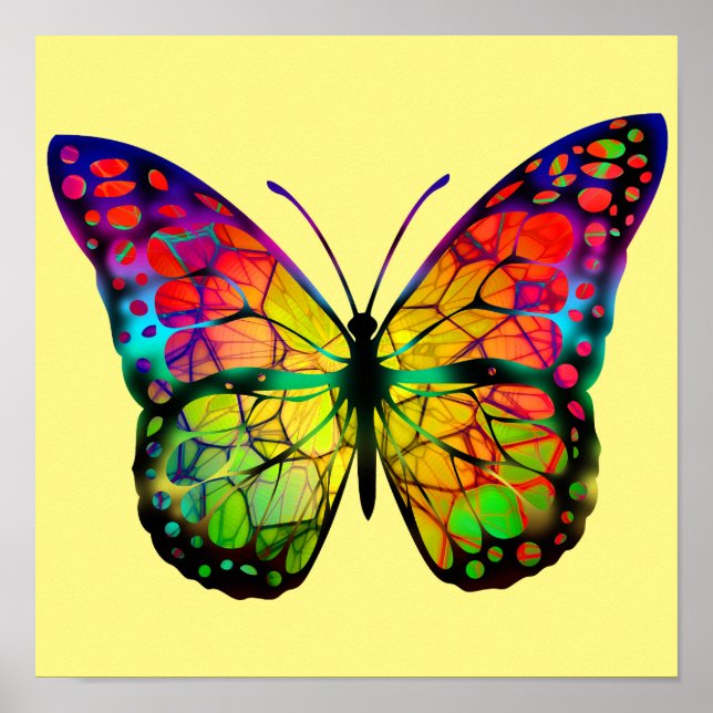 AFFICHE PAPILLON ABSTRAIT (Devant)