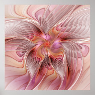 Affiche Papillon Abstrait coloré Imaginaire Fractal Art