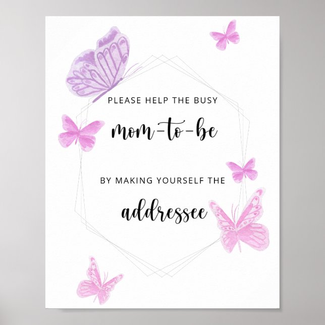 Affiche Papillon Aidez la maman à être occupée (Devant)