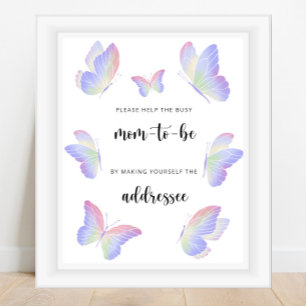 Affiche Papillon Aidez la maman à être occupée