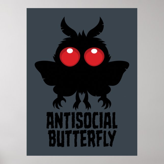 Affiche Papillon Antisocial Mothman Cryptide (Devant)