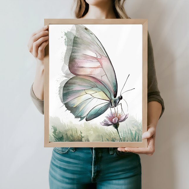 Affiche Papillon Aquarelle Delicate (Créateur téléchargé)
